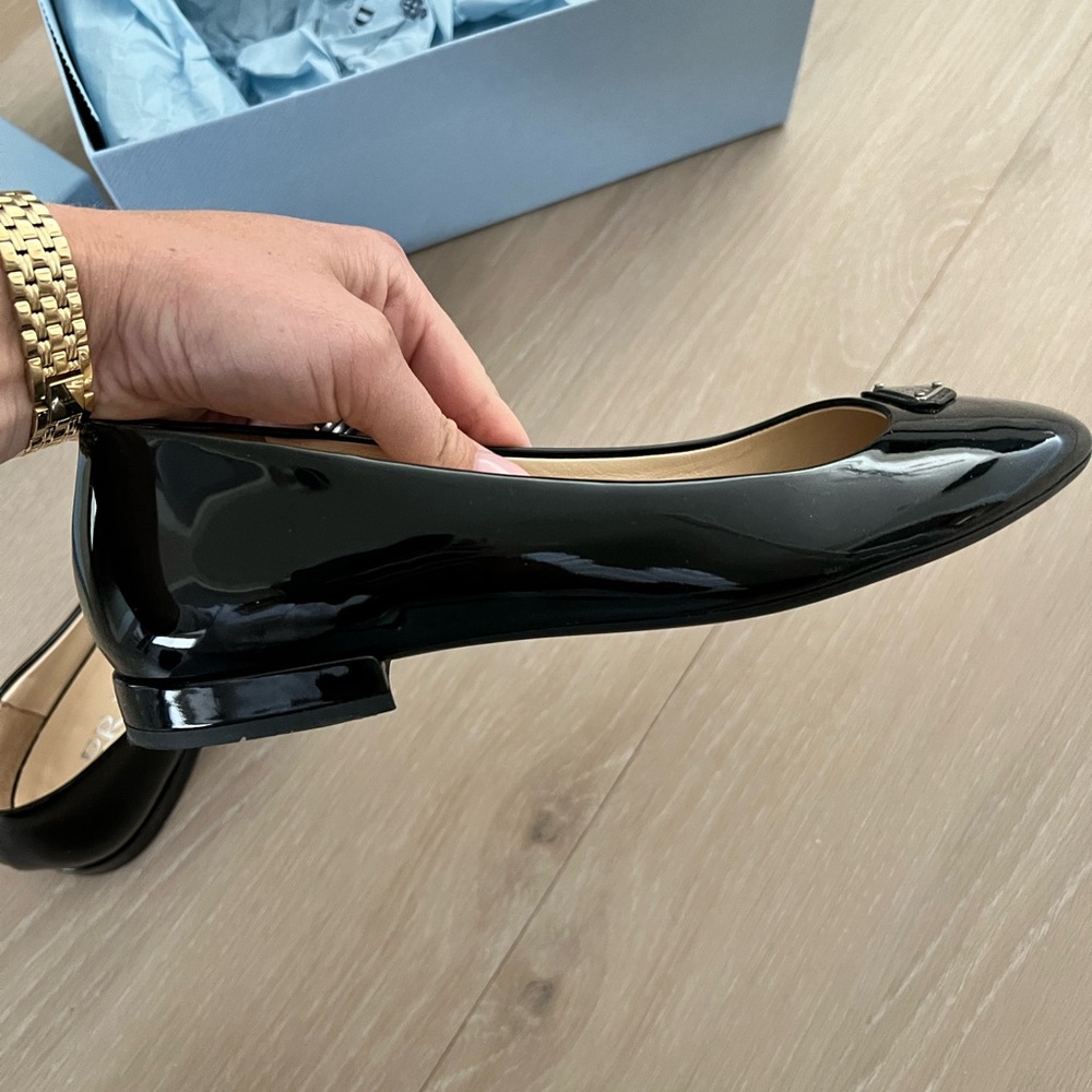 Prada Black Patent Leather Ballet Slippers - Picture 6 of 6
